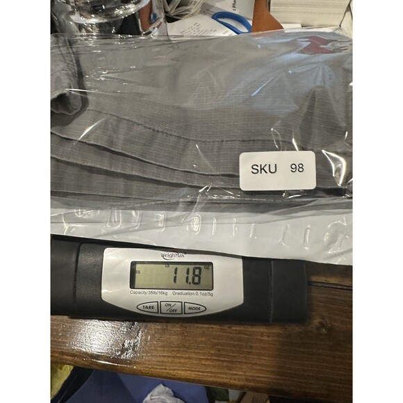 Weatherproof Ripstop Fabric Chino Shorts Men 34 Gray Pockets Stretch Gorpcore - Picture 11 of 11